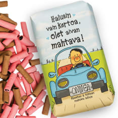 Enkelin Eväspussi halusin vaan kertoa, oot aivan mahtava - mansikan ja suklaan makuisia lakuja