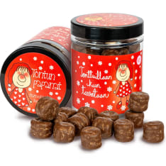 Enkelin Eväspussi Tontun papanat-maitosuklaalla kuorrutettuja lakupaloja