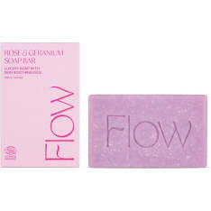 Flow Cosmetics Rose & Geranium balm soap for face, hands and body