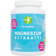 Terveyskaista MagnesiumSitraatti 120 tabl. ravintolisä
