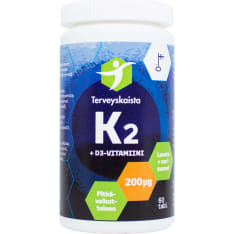 Terveyskaista Pitkävaikutteinen K2+D3 60 tabl. ravintolisä