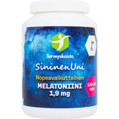 Terveyskaista SininenUn Melatoniini 1,9 mg Nopeavaikutteinen 150 tabl. ravintolisä