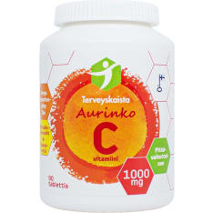 Terveyskaista Aurinko C 1000 mg 90 tabl. ravintolisä