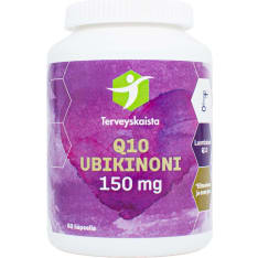 Terveyskaista Ubikinoni 150 mg 60 kaps. ravintolisä