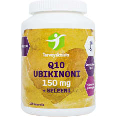 Terveyskaista Ubikinoni 150 mg + Seleeni 100 kaps. ravintolisä