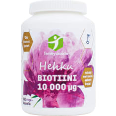 Terveyskaista Hehku Biotiini 10 000 µg 120 kaps. ravintolisä