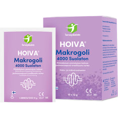 Terveyskaista HOIVA® Makrogoli 4000 suolaton 10x12g ravintolisä