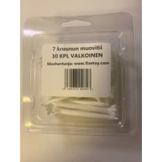 7 Kruunun valkoinen 30kpl/pkt muovi golftii