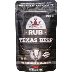 Poppamies Rub Texas Beef spice mix 200g