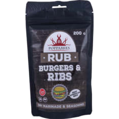 Poppamies Burger & Ribs 200 g RUB-mausteseos