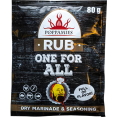 Poppamies One For All Rub&Seasoning 80 g yleisgrillimauste