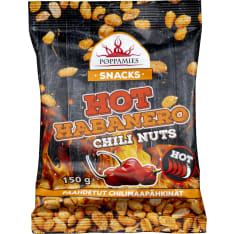 Poppamies Snacks Hot Habanero Chili Nuts 150g