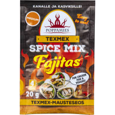 Poppamies Texmex Spice Mix Fajitas 20 g mausteseos