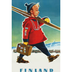 Come to Finland Suksipoika postikortti