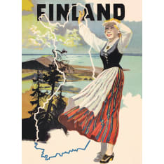 Come to Finland Suomineito Kolilla 50x70cm poster