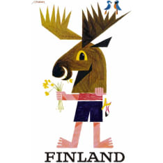 Come to Finland The Moose by Erik Bruun postikortti