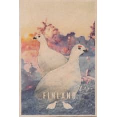 Come to Finland Riekot by Tanja Sanila puukortti