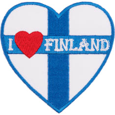 Happy Orange I love Finland kangasmerkki