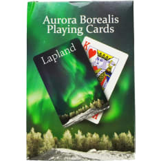 Happy Orange Aurora Borealis playing cards
