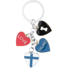 Happy Orange Heart pendant key chain