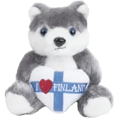 Happy Orange Heart Husky S plush toy