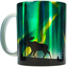 Happy Orange Aurora Borealis muki vihreä