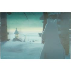Moomin Swimming pool in winter 3D postcard