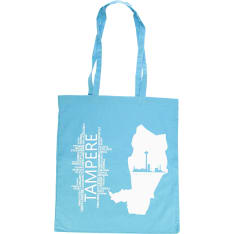 Happy Orange Tampere Kotiseutu turquoise fabric bag