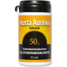 Musta aurinko vahva D3 50 µg 90 tabl ravintolisä