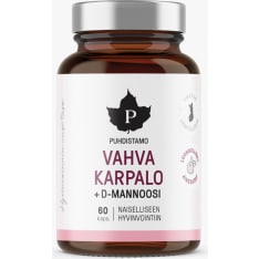 Puhdistamo Vahva Karpalo + D-mannoosi 60 kaps ravintolisä