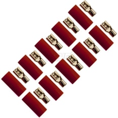FOUR Connect 4-690743  6.0mm2, 4.8mm, punainen, 10kpl lattaliitin