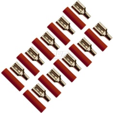 FOUR Connect 4-690745  2.5mm2, 6.3mm, punainen, 10kpl lattaliitin