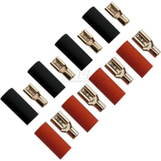 FOUR Connect 4-690756  6.0mm2 - 2x4.8mm/2x6.3mm punainen + 2x4.8mm/2x6.3mm musta lattaliitin