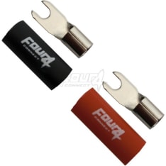 FOUR Connect 4 M4 10mm² black + red fork connector