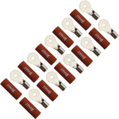 FOUR Connect 4-690931 M4  10mm2, 10x punainen rengasliitin