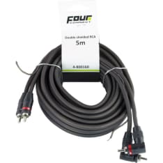 4Connect kaksoissuojattu 5.0 m RCA-kaapeli
