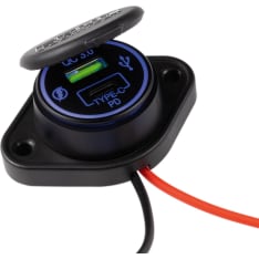 FOUR Connect 4 vedenpitävä USB-C/A /USB TYPE-C +PD virta-adapteri