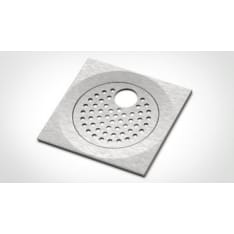PP-Product RST standard installation frame with pipe hole and matt RST floor drain cover