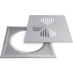 PP Product Square Shamrock RST standard installation frame and RST floor drain cover