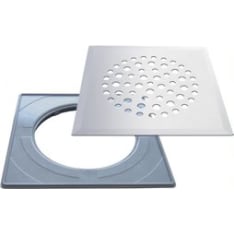 PP-Tuote Pallo standard installation frame and stainless steel floor drain cover