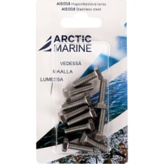 Arctic Marine DIN933 AISI 316 M5X25 15 kpl kuusioruuvi