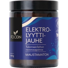 Foodin Maustamaton elektrolyyttijauhe 120 g ravintolisä