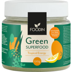 Foodin Green Superfood Energy Tropical 120 g viherjauhe