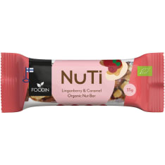 Foodin NUTI Lingonberry & Caramel Organic 35g nut bar