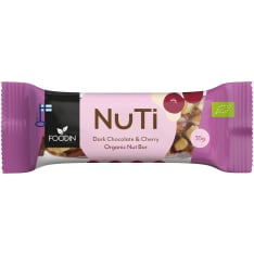 Foodin NUTI Dark Chocolate & Cherry Organic 35g nut bar