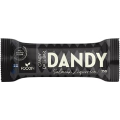 Foodin Dandy Candy Bar Salmiak Liquorice 35 g karkkitaatelipatukka