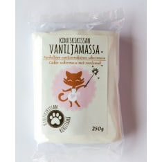 Kinuskikissa lumivalkoinen 250 g vaniljamassa