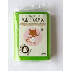 Kinuskikissa ruohonvihreä 250 g vaniljamassa