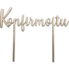 Confetti Konfirmoitu puinen kakunkoriste