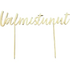 confetti Puinen kakkukoriste, Valmistunut